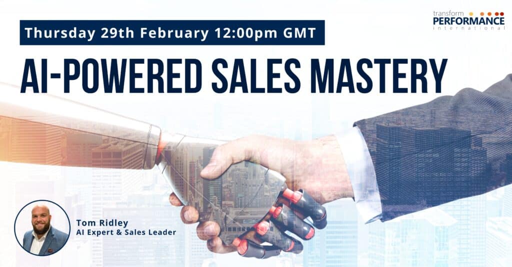 AI for sales webinar titled AI-Powered Sales Mastery
